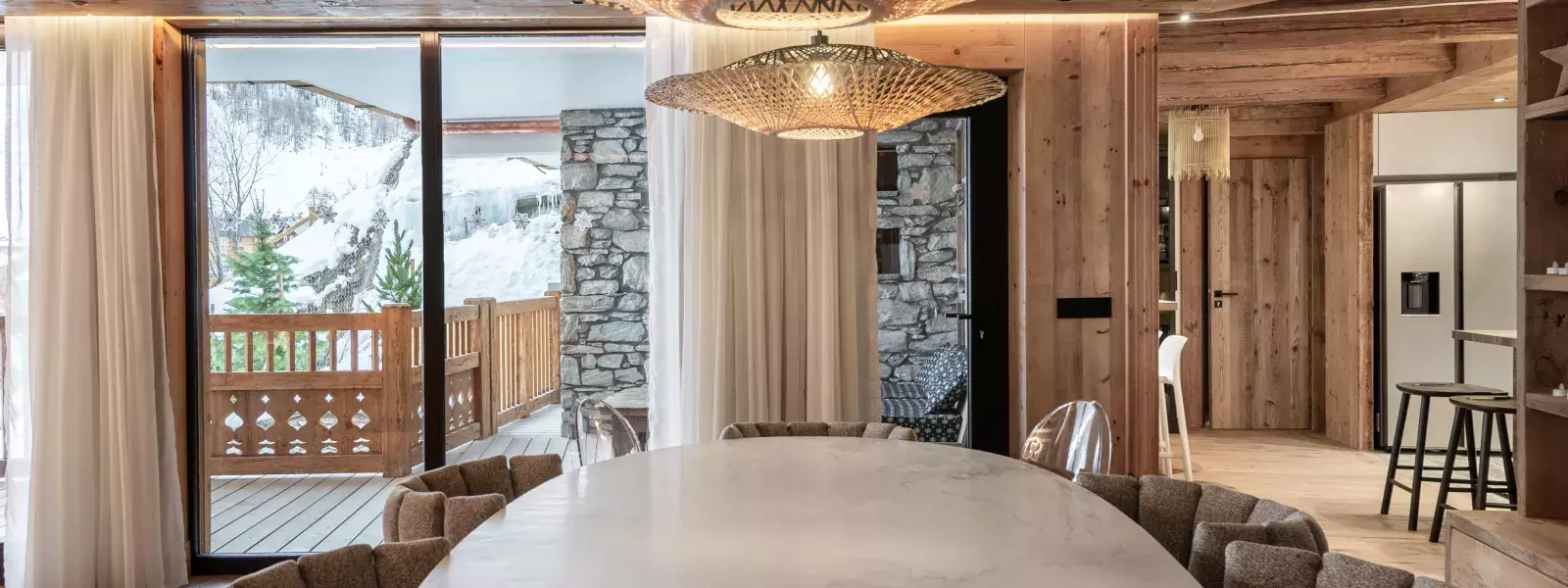 Best view - Location chalets Covarel - Val d'Isère Alpes - France – Salle à manger bis