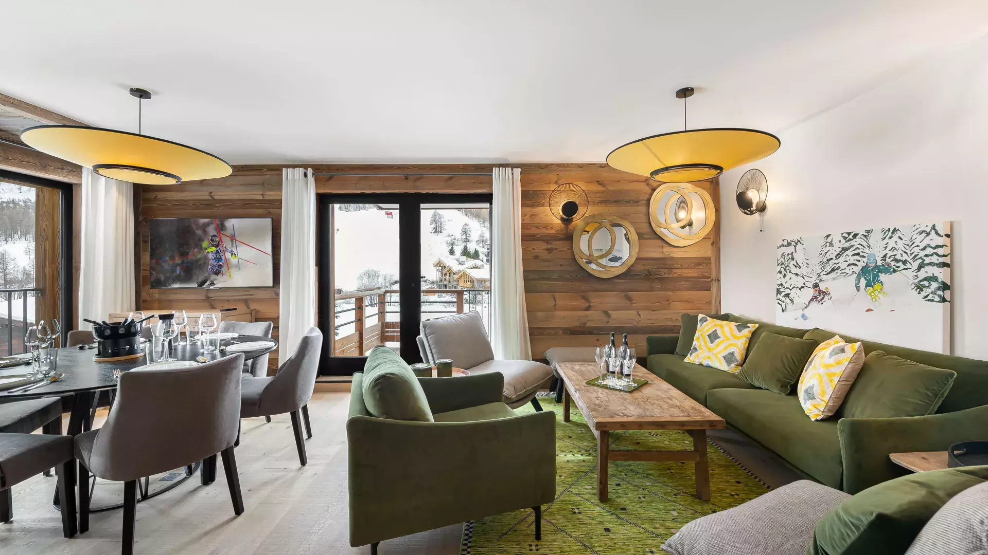 Appartement Ourson 1 - Location chalets Covarel - Val d'Isère Alpes - France - Salon