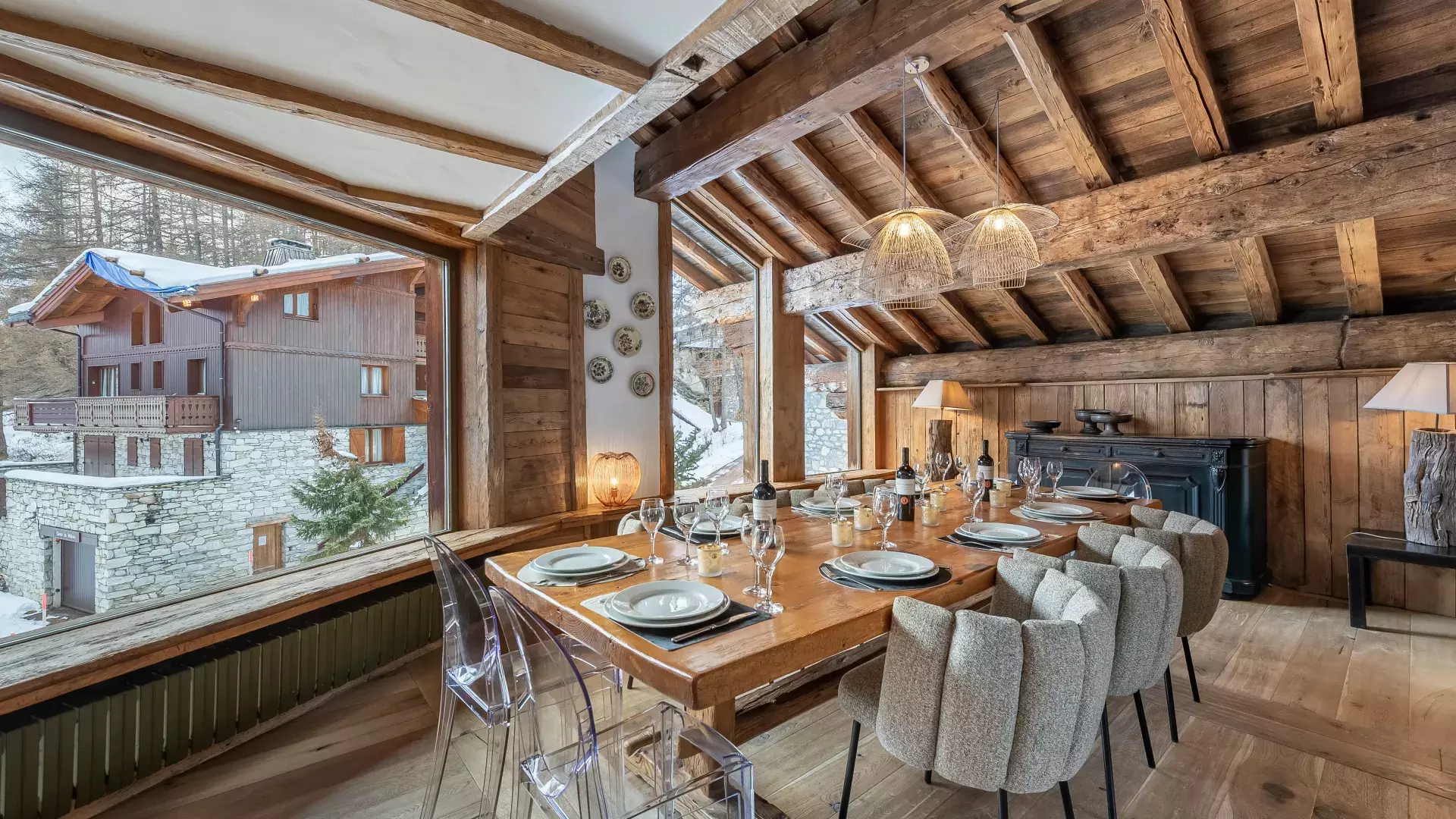 Chalet Mathilda - Location chalets Covarel - Val d'Isère Alpes - France - Salle à manger