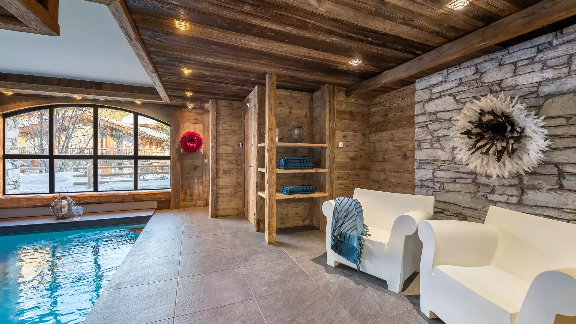 Chalet Face 1 - location chalets Covarel - Val d'Isère Alpes - France - Piscine