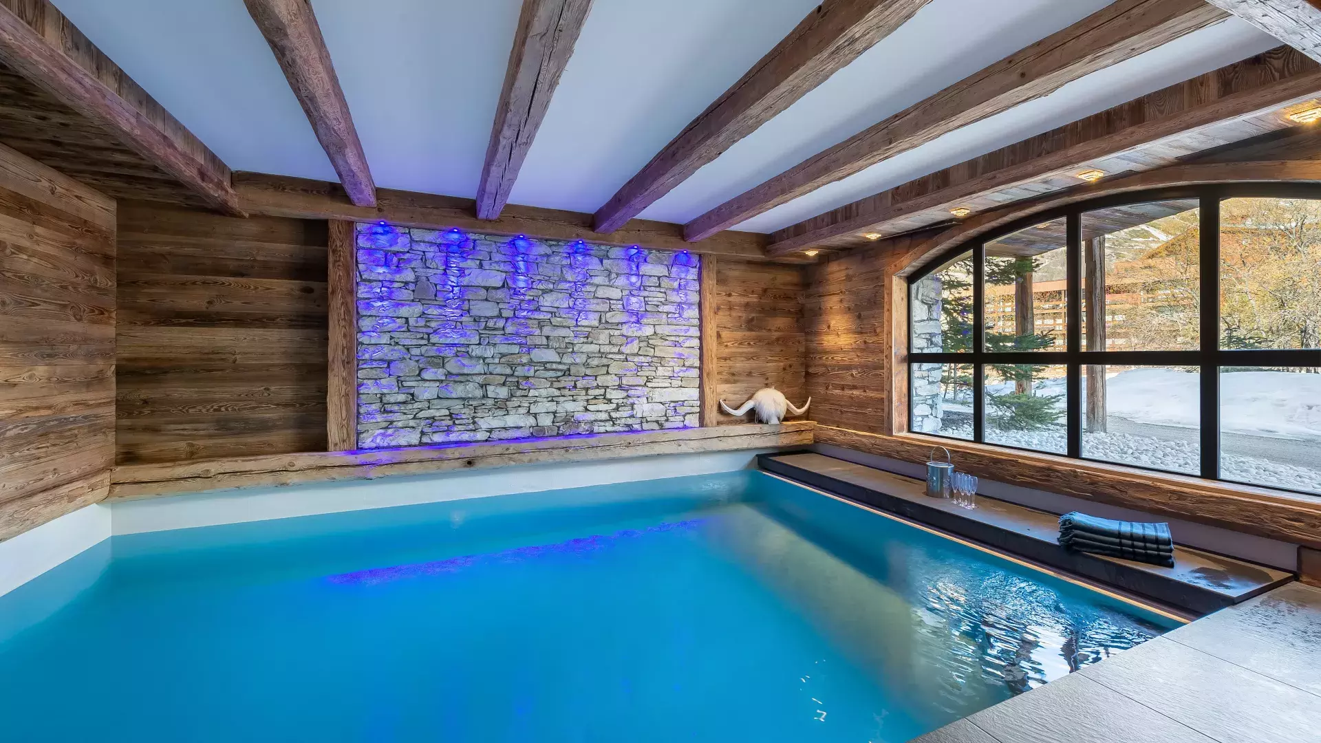 Chalet Papillon 2 - Location chalets Covarel - Val d'Isère Alpes - France - Piscine