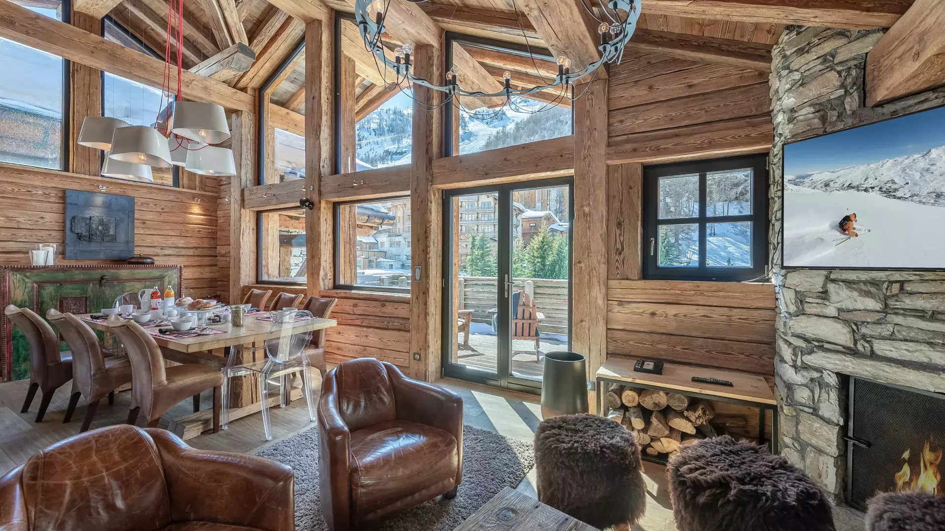 Chalet Papillon 2 - Location chalets Covarel - Val d'Isère Alpes - France - Séjour