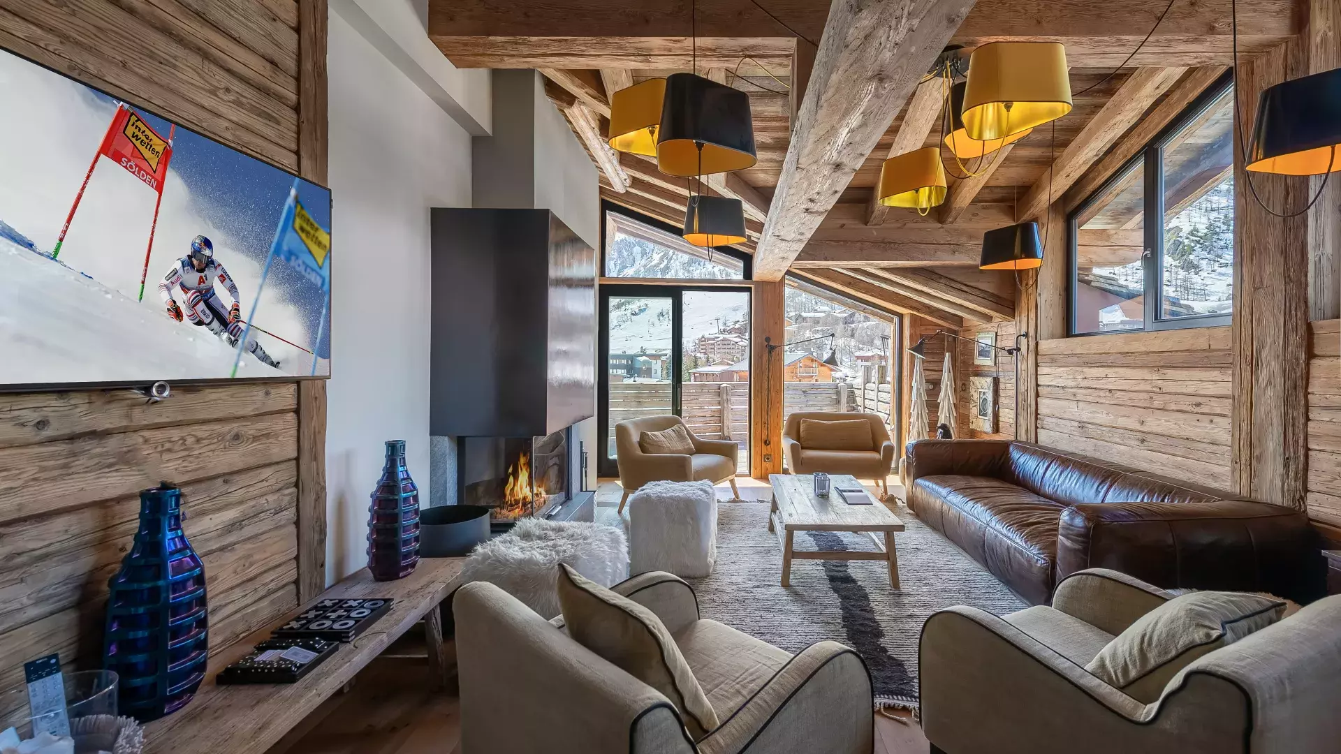 Appartement Penthouse Savoie 1 - Location chalets Covarel - Val d'Isère Alpes - France - Salon