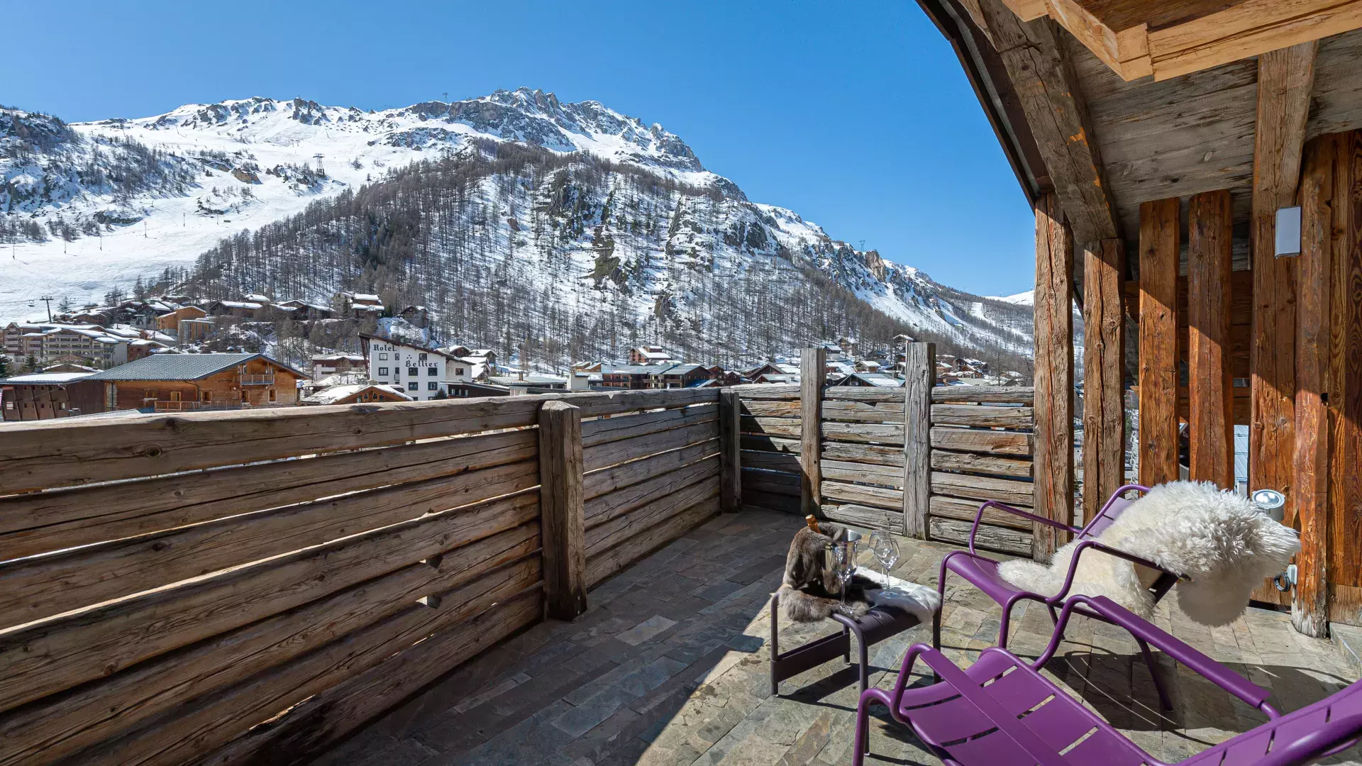 Appartement Penthouse Savoie 1 - Location chalets Covarel - Val d'Isère Alpes - France - Terasse