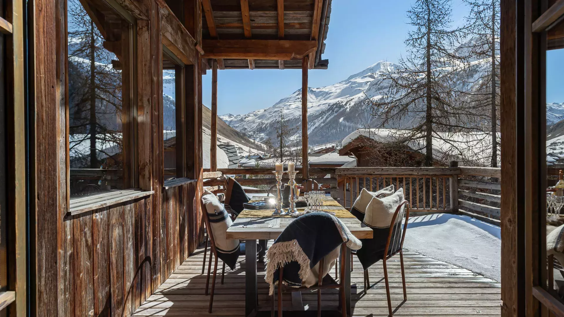 Chalet Alice - Location chalets Covarel - Val d'Isère Alpes - France - Terasse