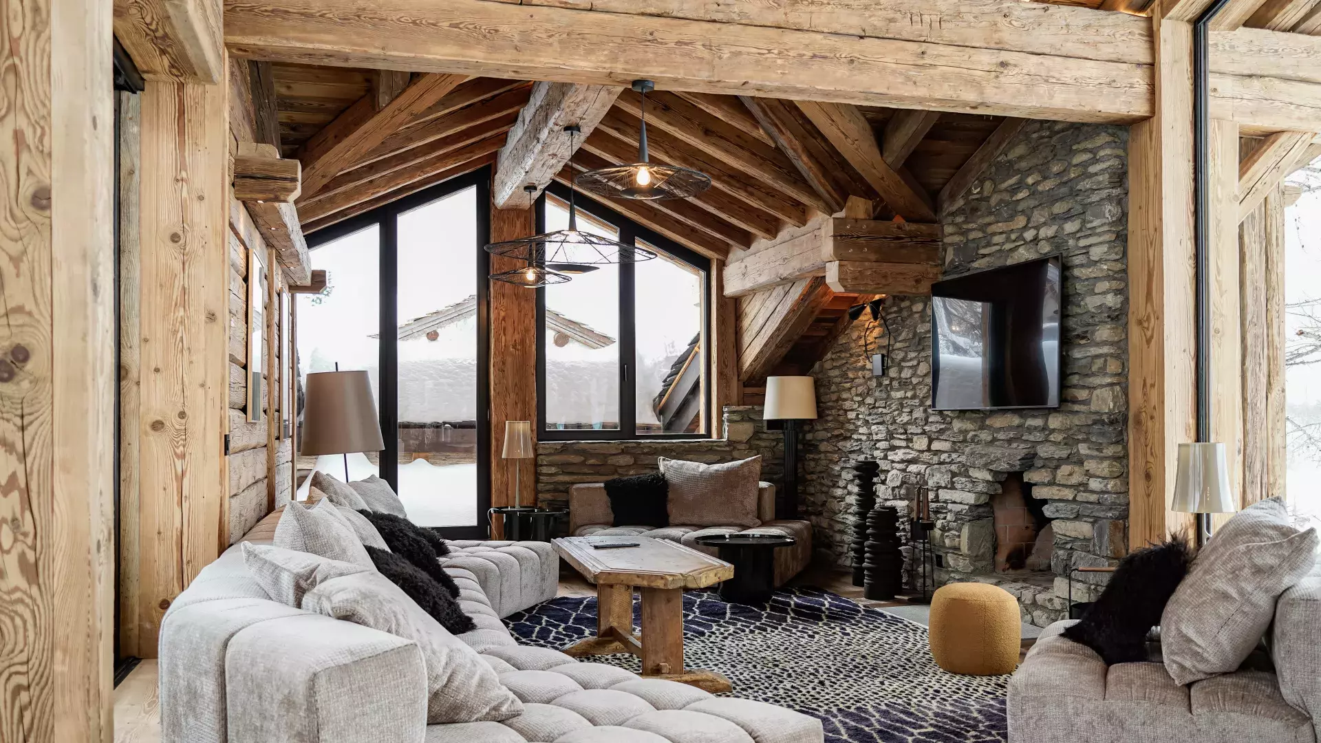 Chalet Le Crêt - Location chalets Covarel - Val d'Isère Alpes - France – Salon