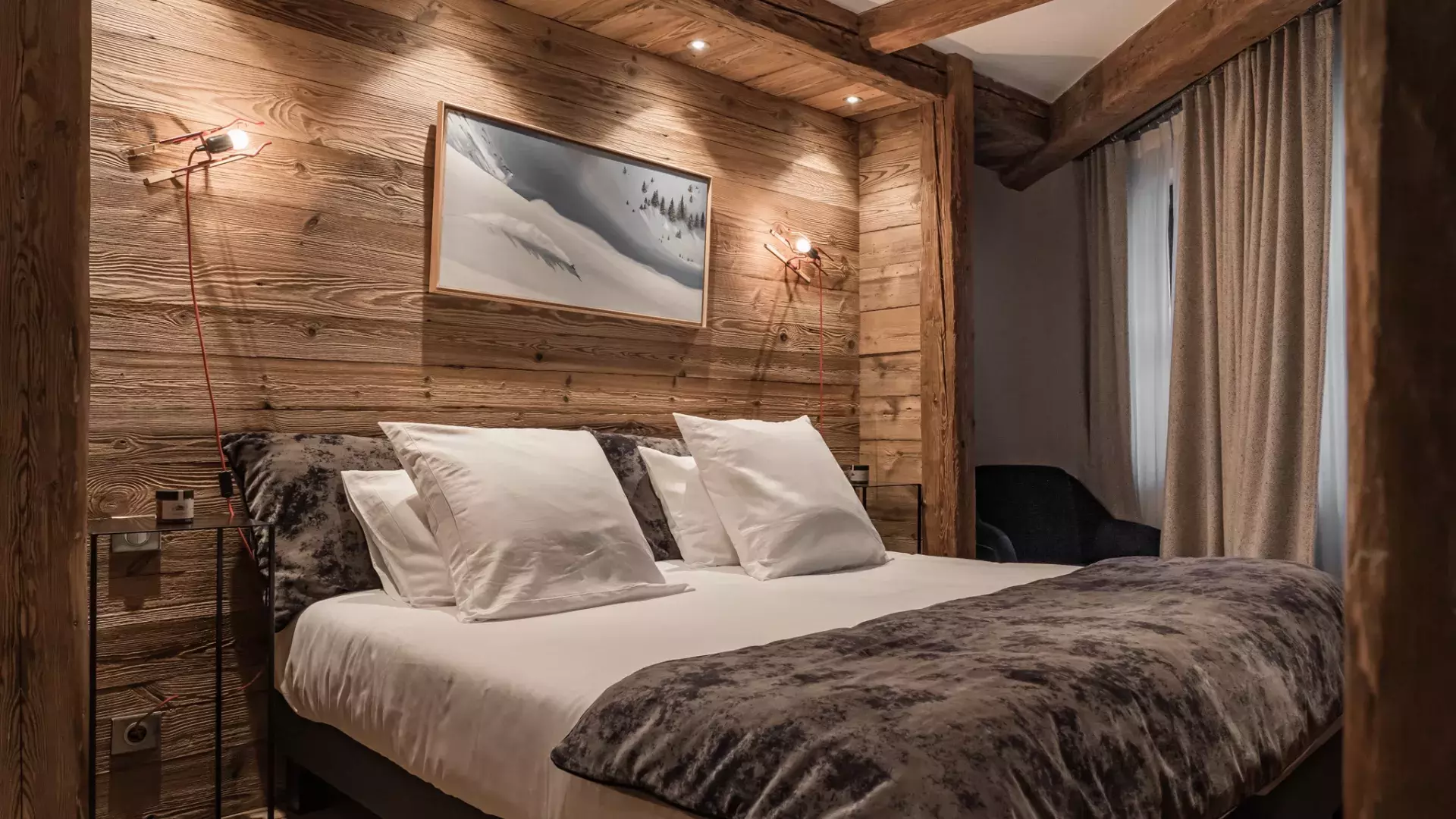 Chalet Papillon 2 - Location chalets Covarel - Val d'Isère Alpes - France - Chambre