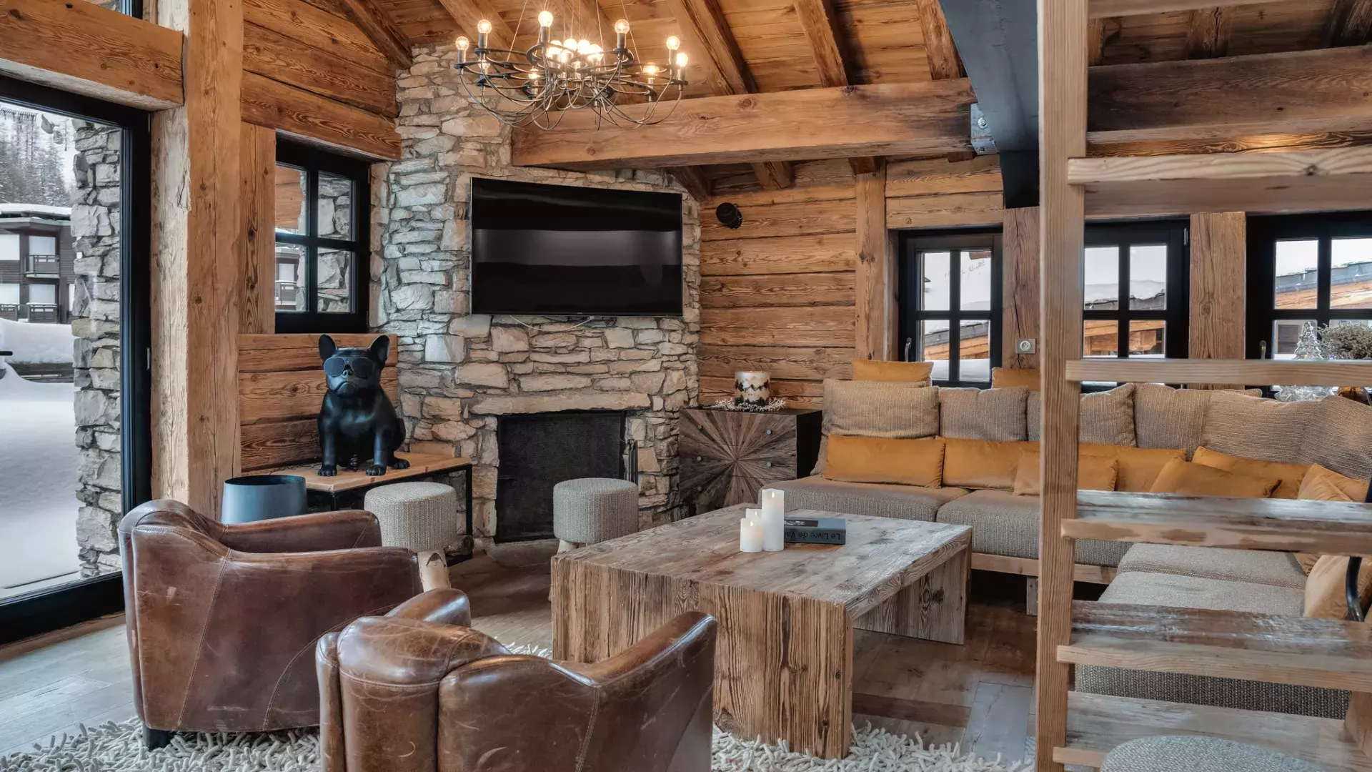 Chalet Papillon 2 - Location chalets Covarel - Val d'Isère Alpes - France - Salon