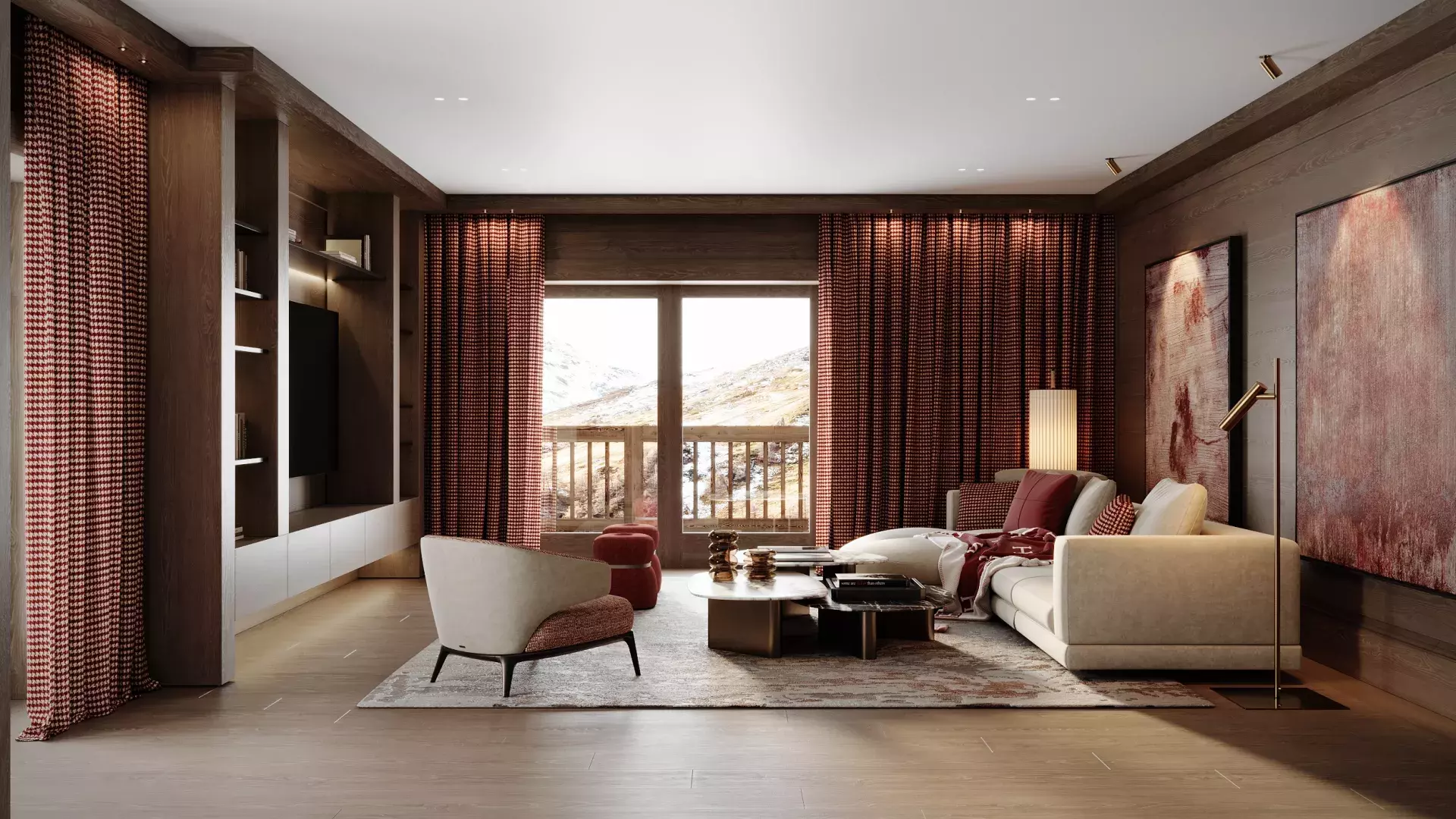 Penthouse le Cinq -  Photo du séjour avec vue sur la fenêtre
