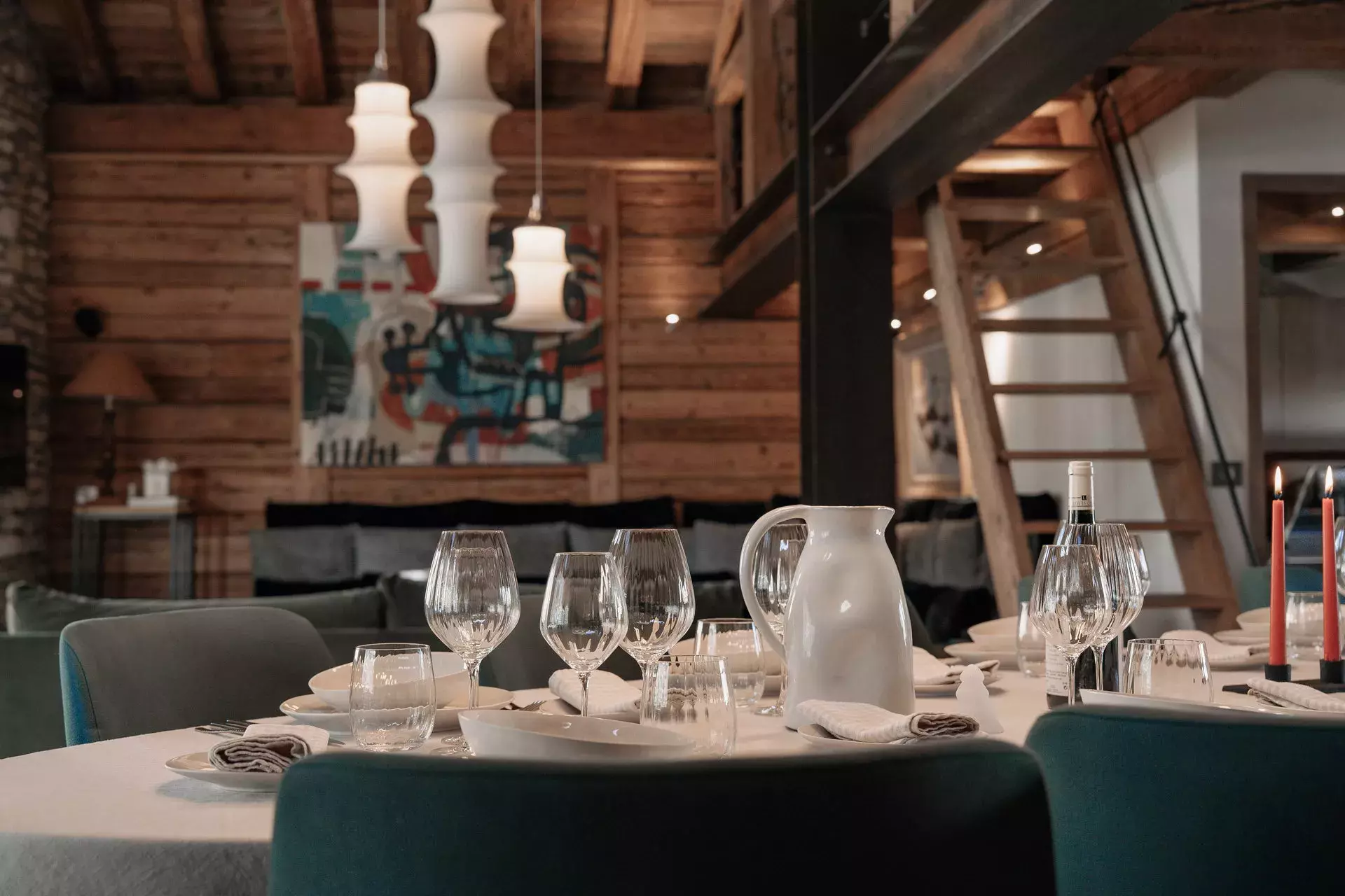 Salle à manger du chalet Face