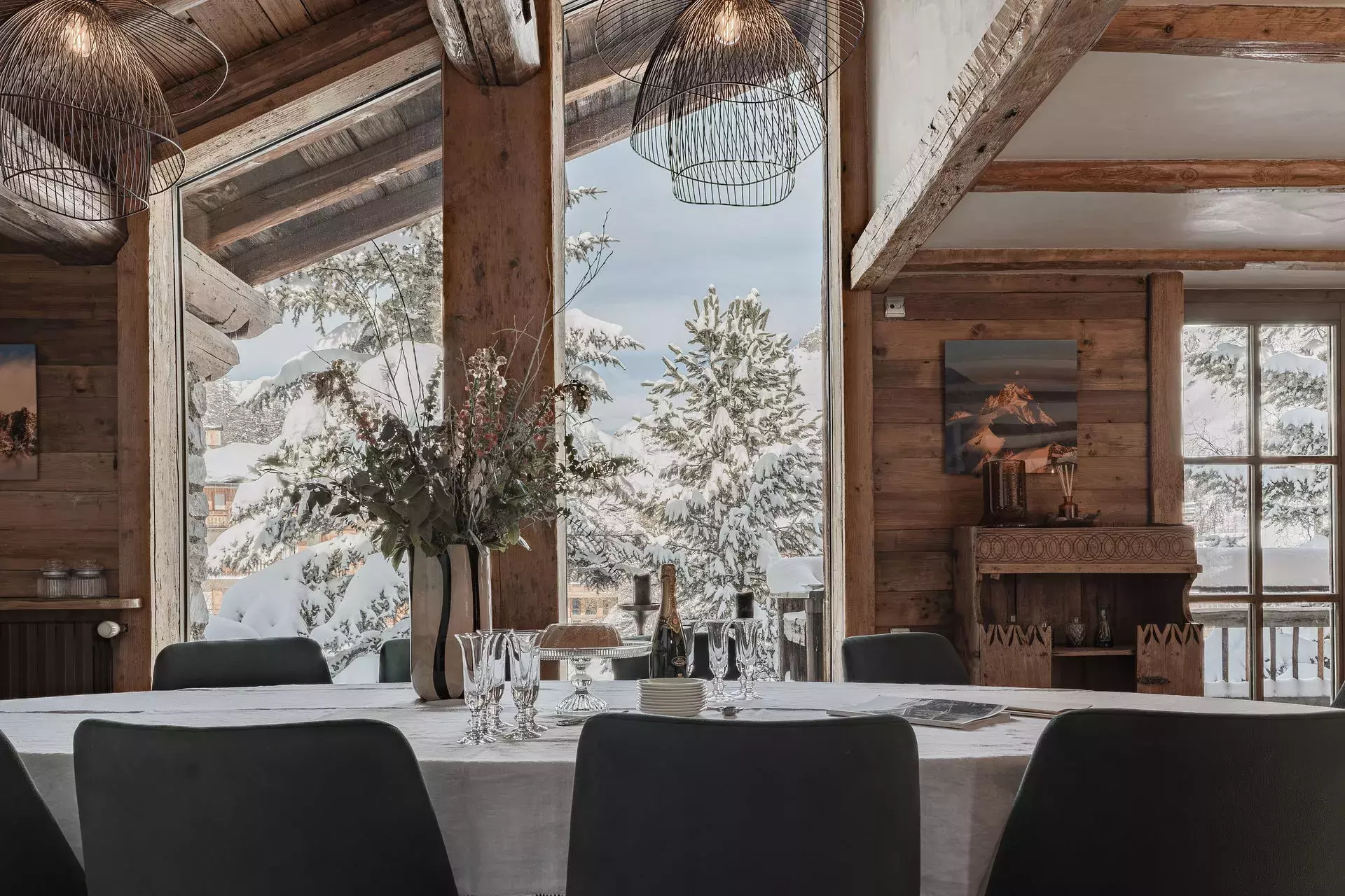 Salle à manger du chalet Marie