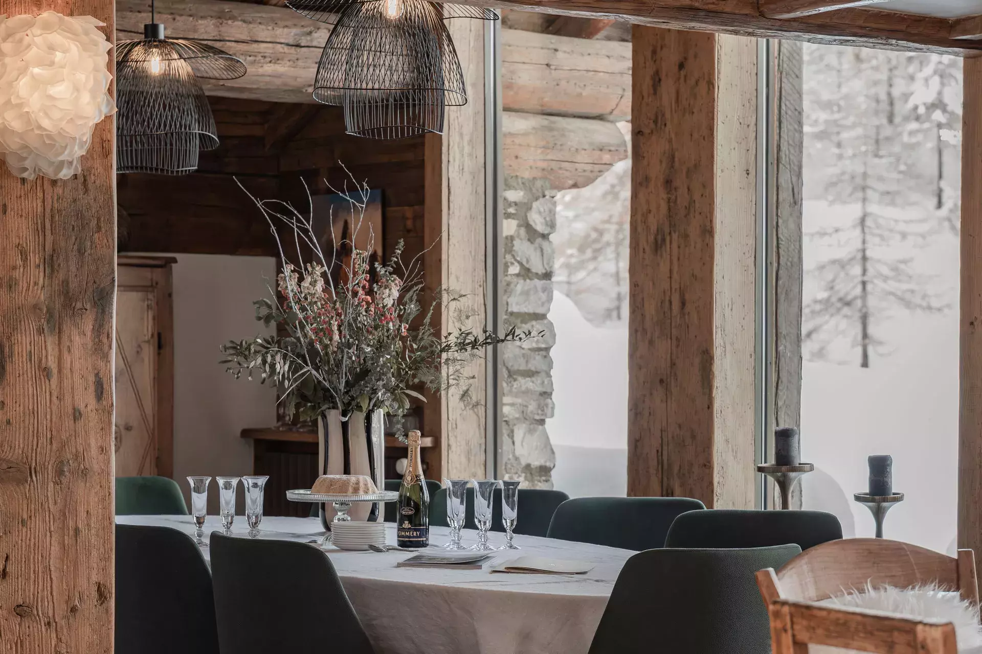 Salle à manger du chalet Marie