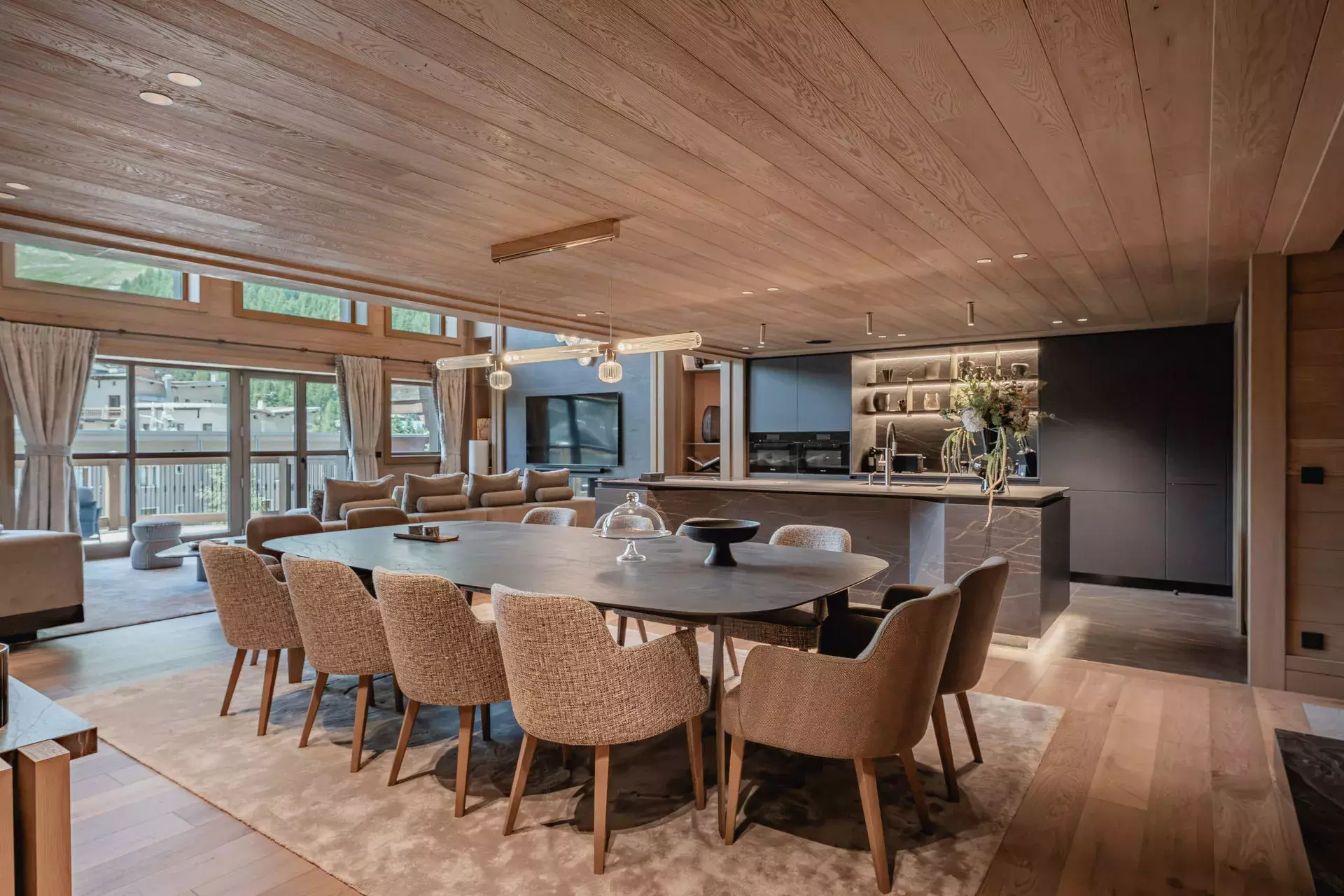 Salle à manger de l'appartement Pistini
