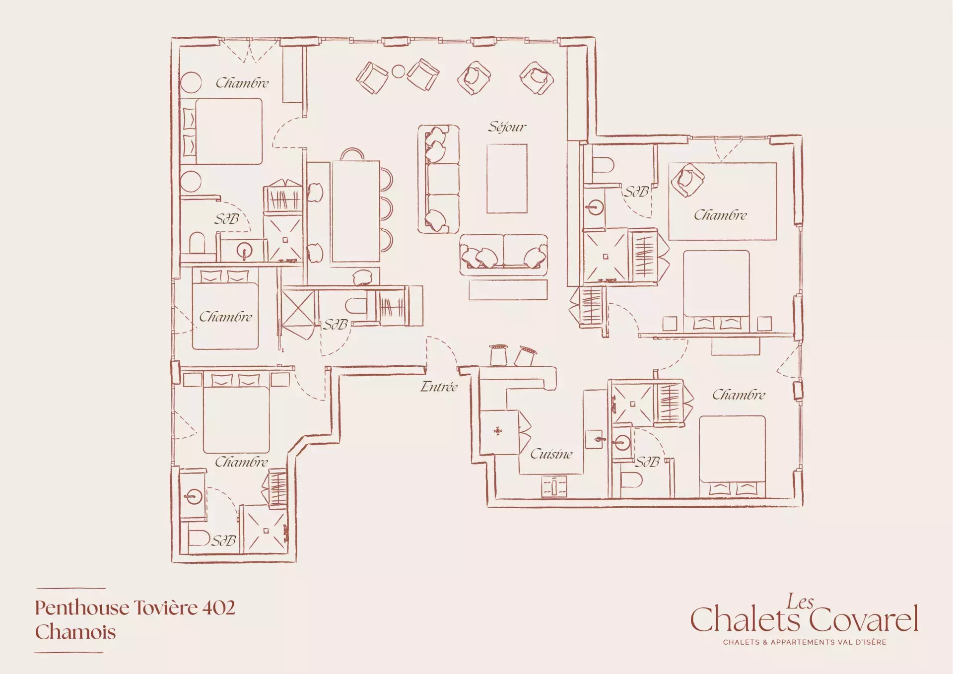 Plan d'étage du logement Chamois