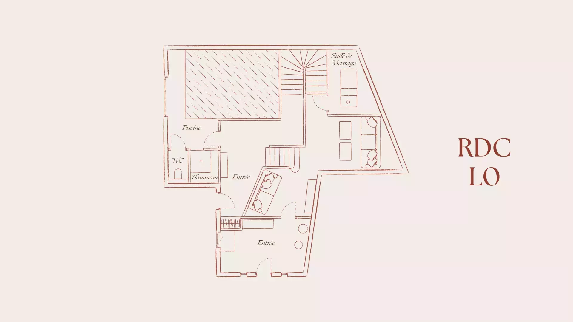 Plan du Chalet Alice RDC
