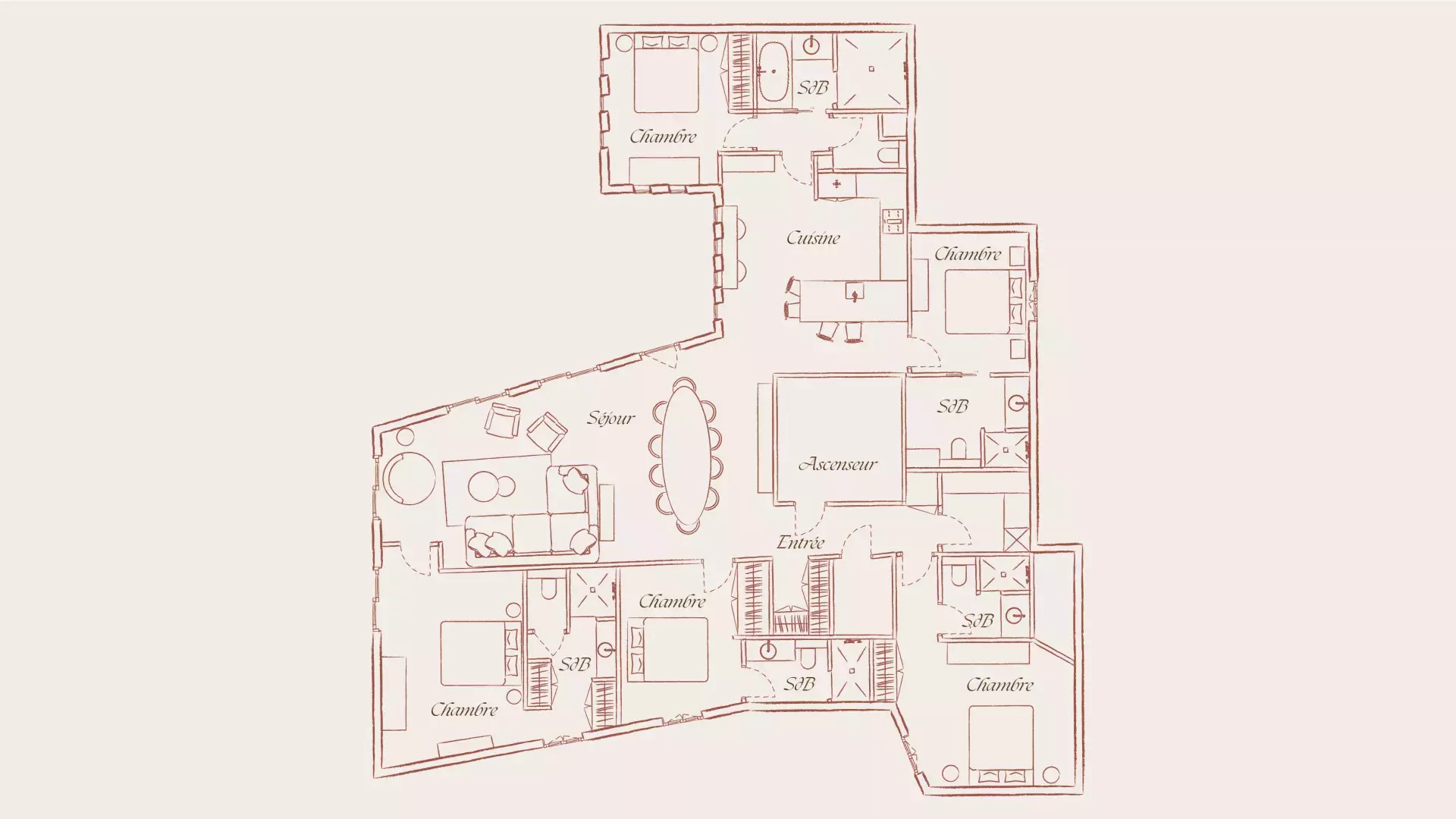 Plan du Penthouse Best View