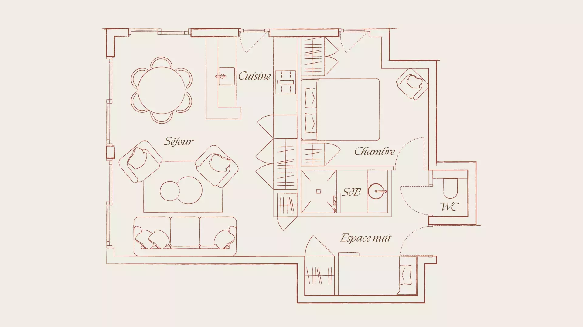 Plan de l'appartement Blanchot