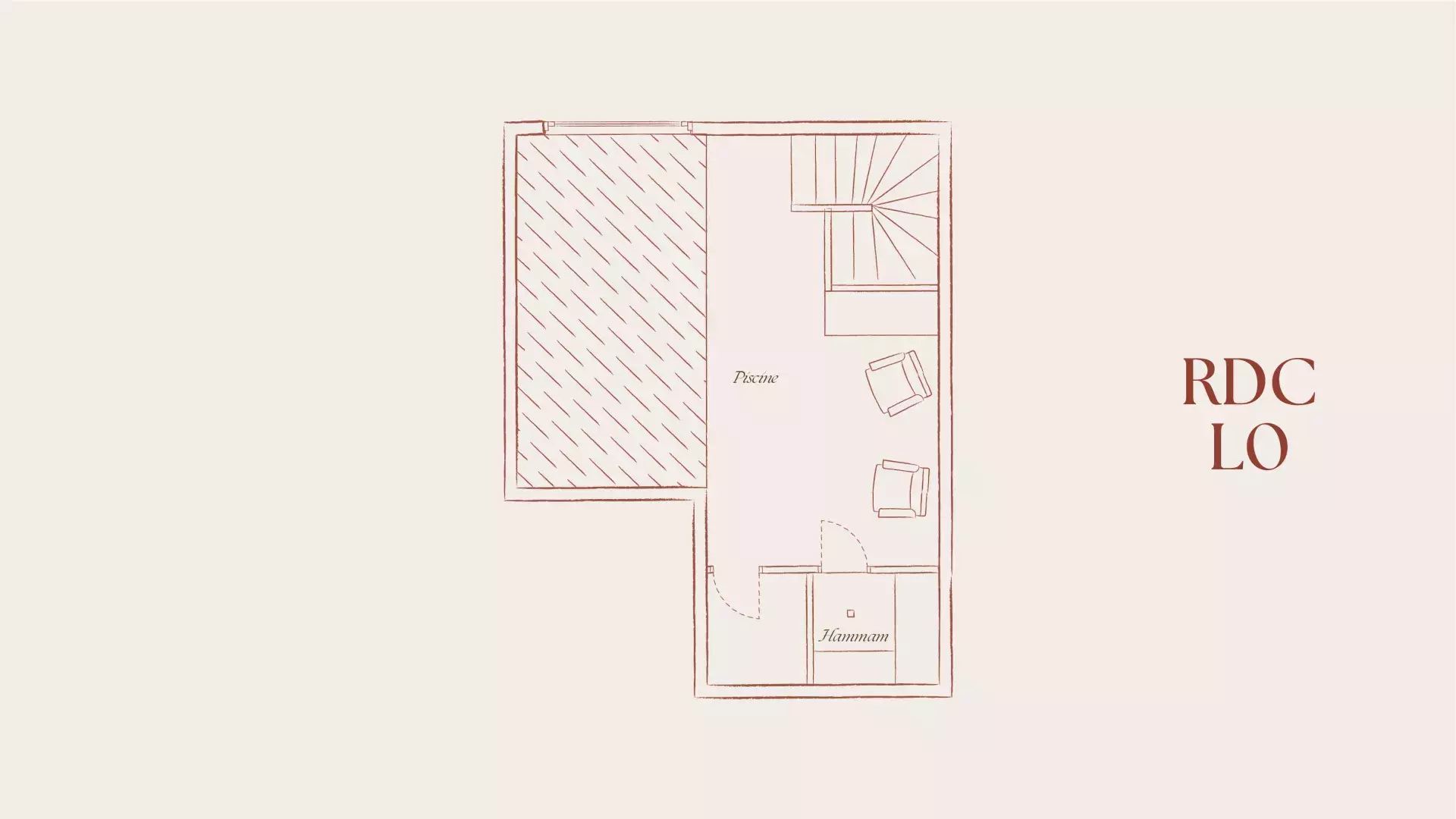 Plan du Chalet Face RDC