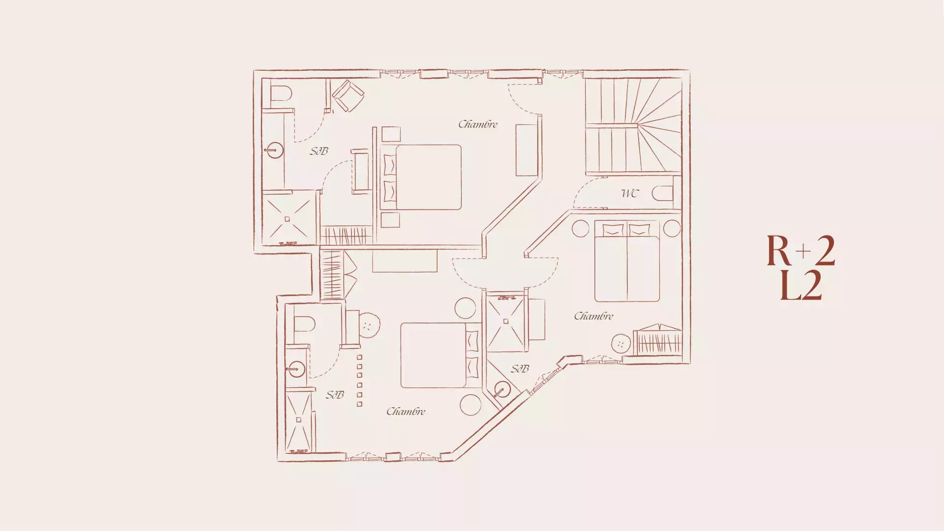 Plan du Chalet Face R+2