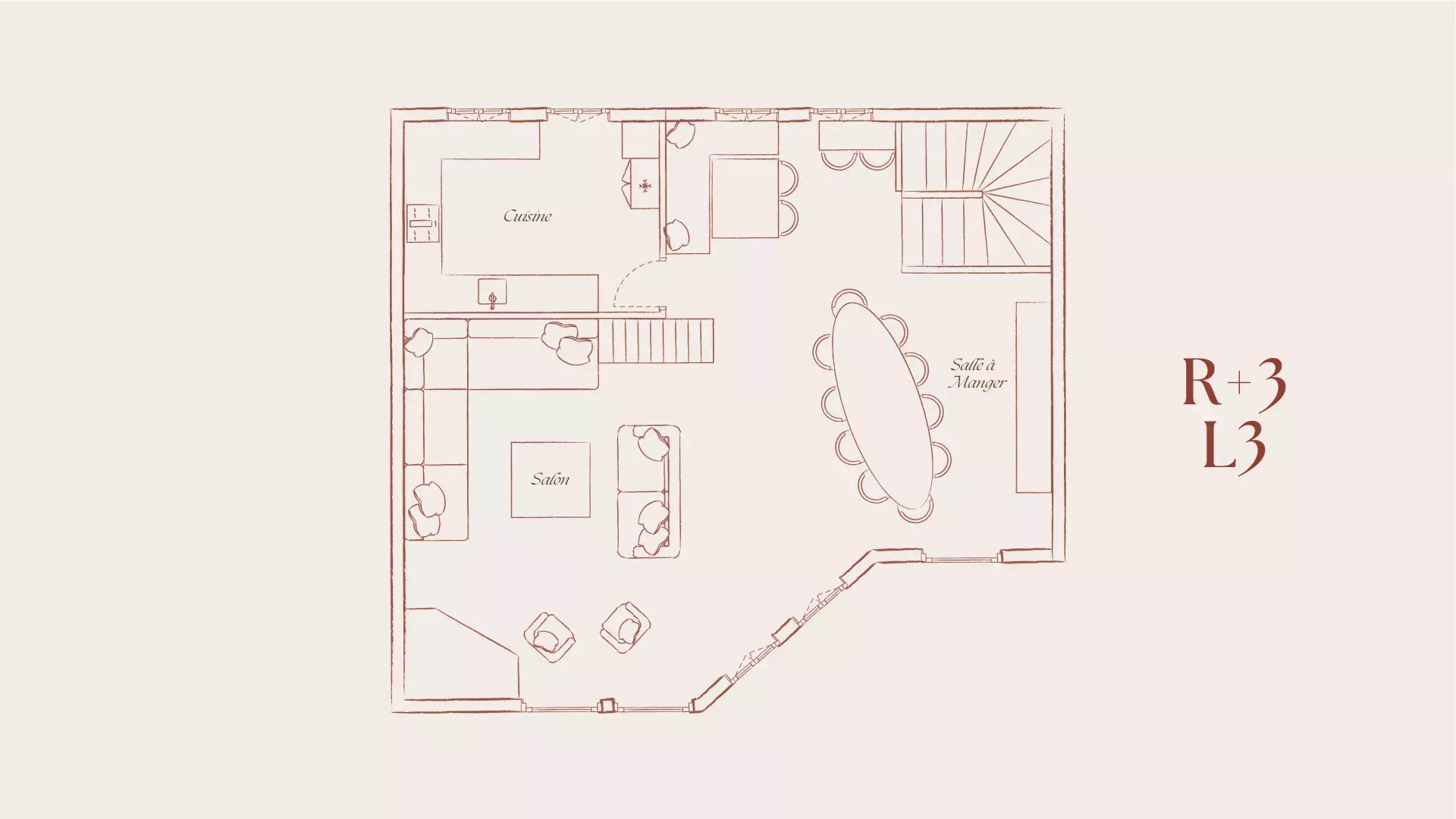 Plan du Chalet Face R+3