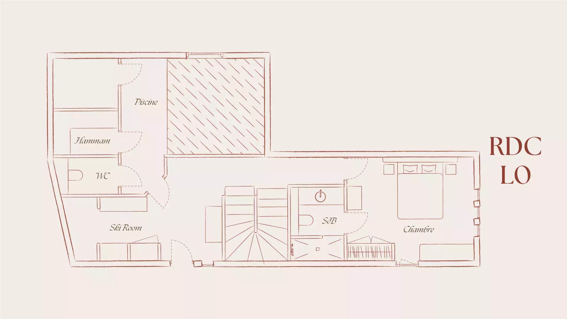 Plan du Chalet Marie RDC