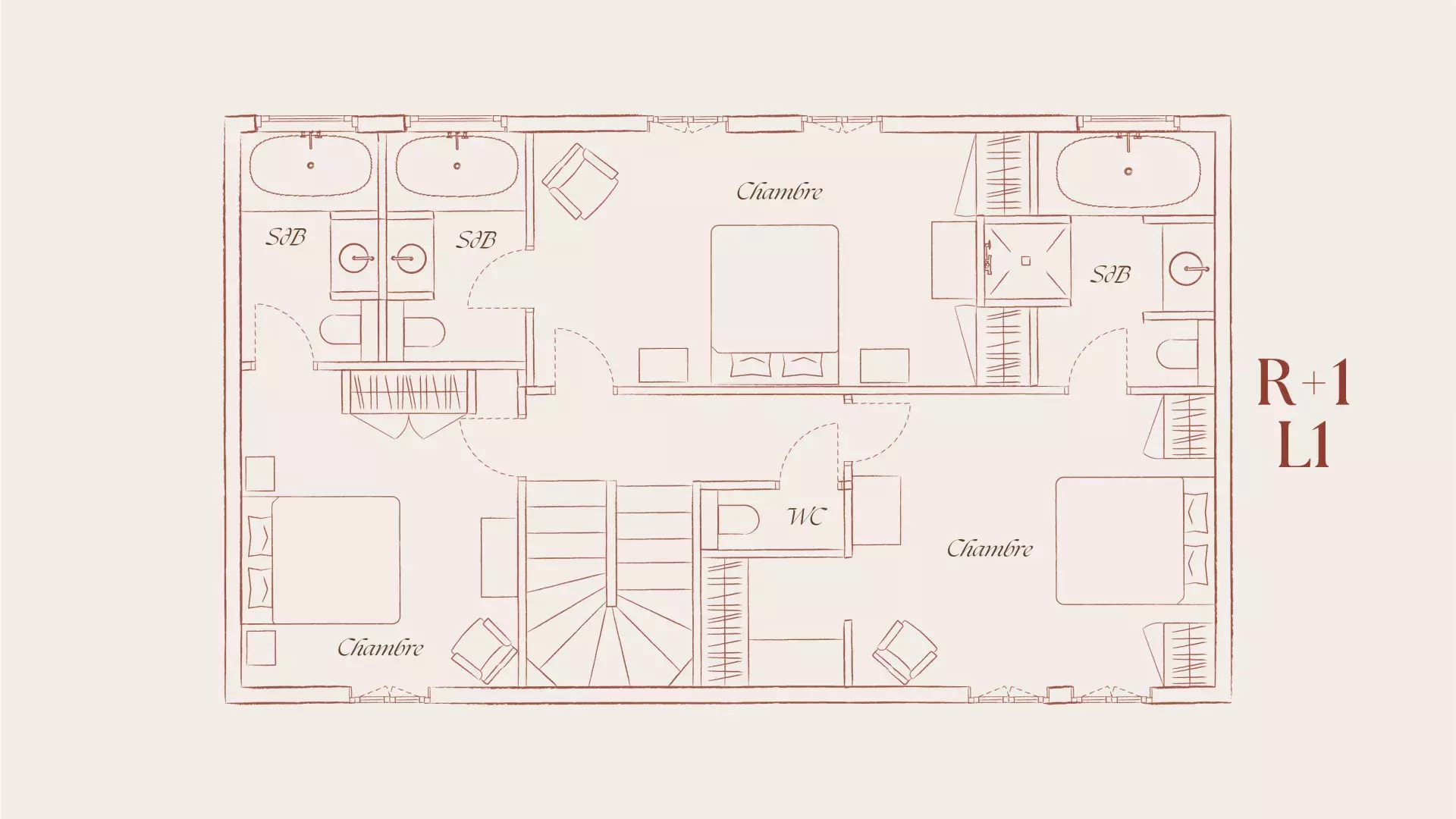 Plan du Chalet Marie R+1