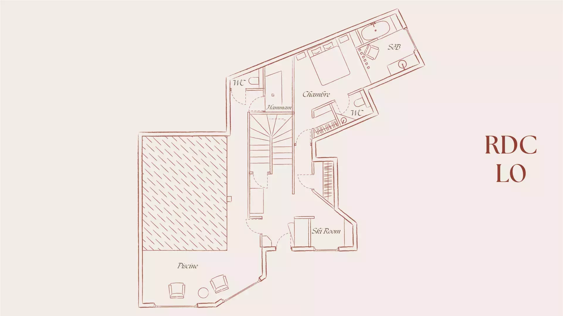 Plan du Chalet Mathilda RDC